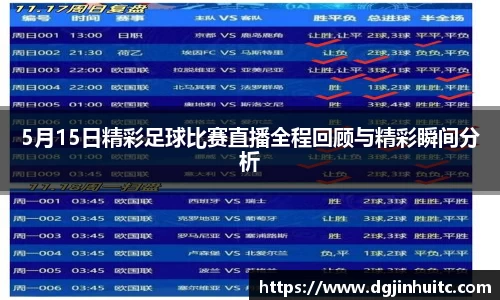 5月15日精彩足球比赛直播全程回顾与精彩瞬间分析